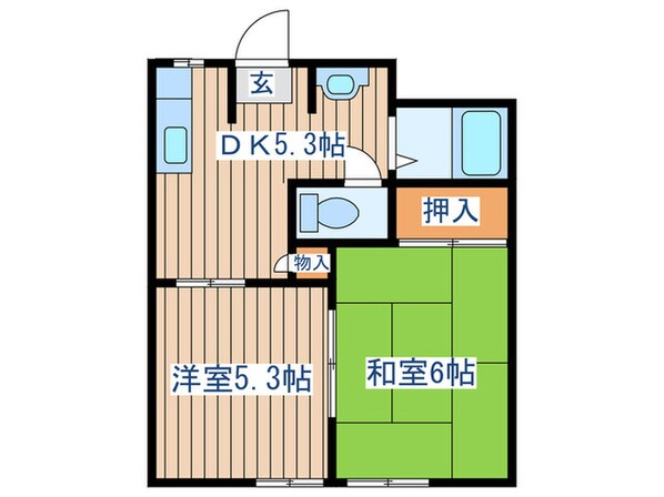 ガーデンビレッジE棟の物件間取画像